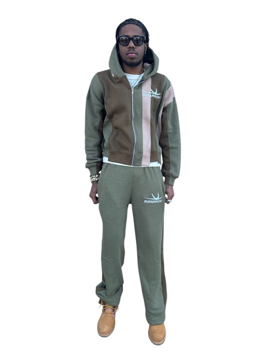 Earned Stripes sweatsuit (Broccoli)