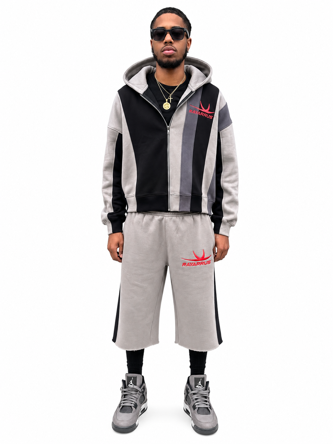 Earned Stripes Short Set (Grey)