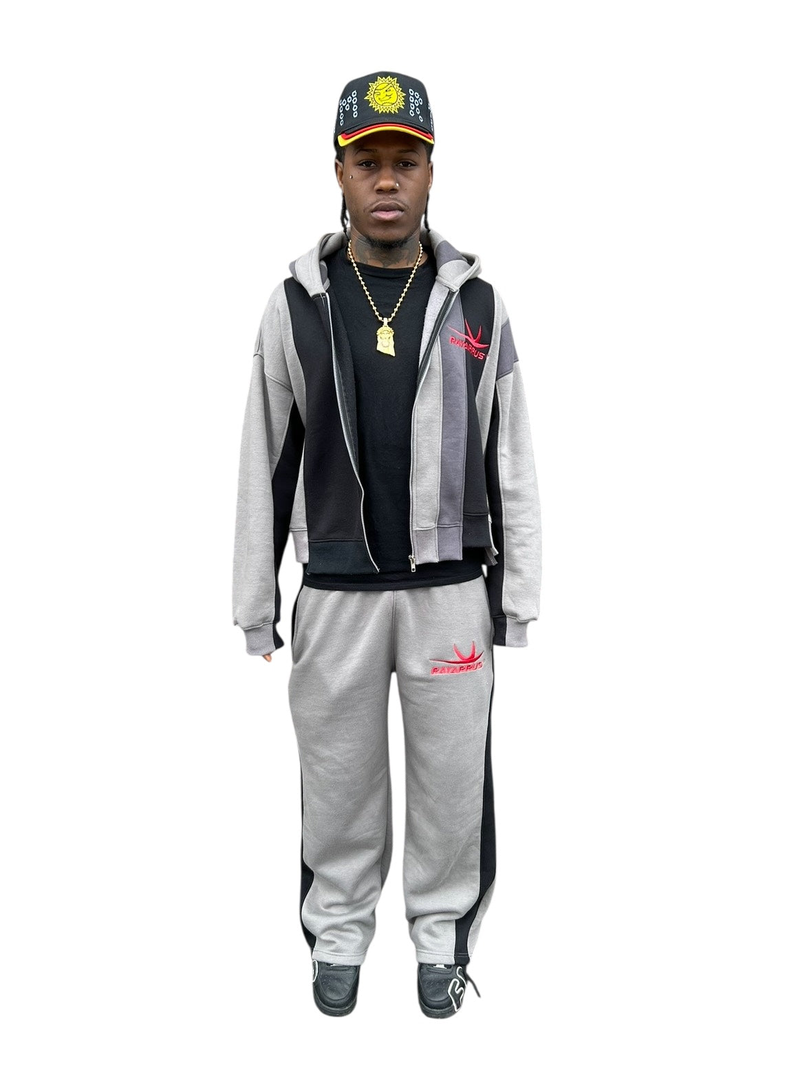 Earned stripes sweatsuit (BLACK)